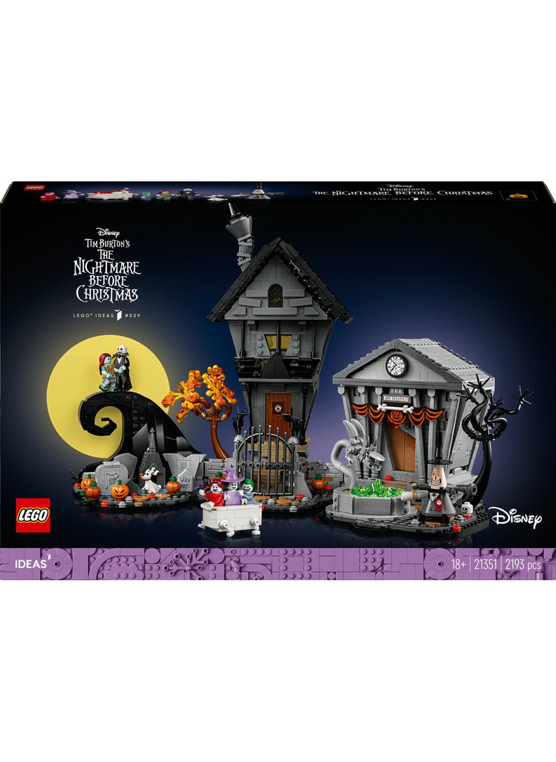 ليغو مجموعة ديوراما فيلم ديزني كابوس قبل عيد الميلاد لتيم بورتن 21351 من LEGO® Ideas  - Image 2