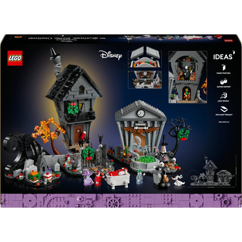 مجموعة ديوراما فيلم ديزني كابوس قبل عيد الميلاد لتيم بورتن 21351 من LEGO® Ideas