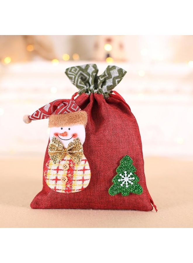 NIBEMINENT 3-Piece Creative Children Burlap Beam Apple Candy Cookie Bag Multicolour - Image 1