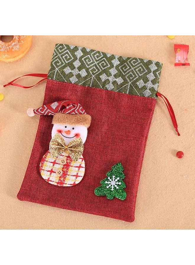 NIBEMINENT 3-Piece Creative Children Burlap Beam Apple Candy Cookie Bag Multicolour - Image 2