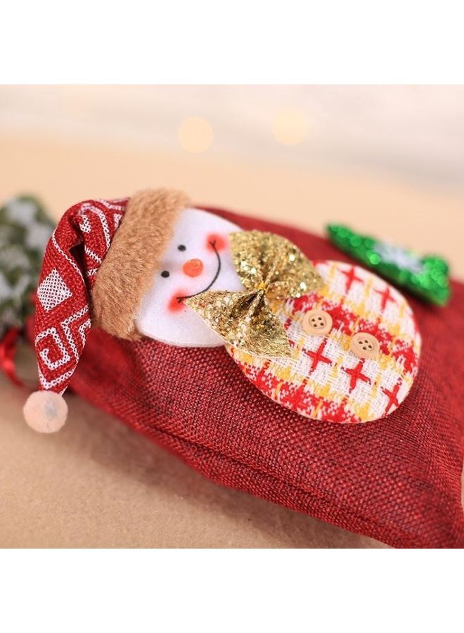 NIBEMINENT 3-Piece Creative Children Burlap Beam Apple Candy Cookie Bag Multicolour - Image 4