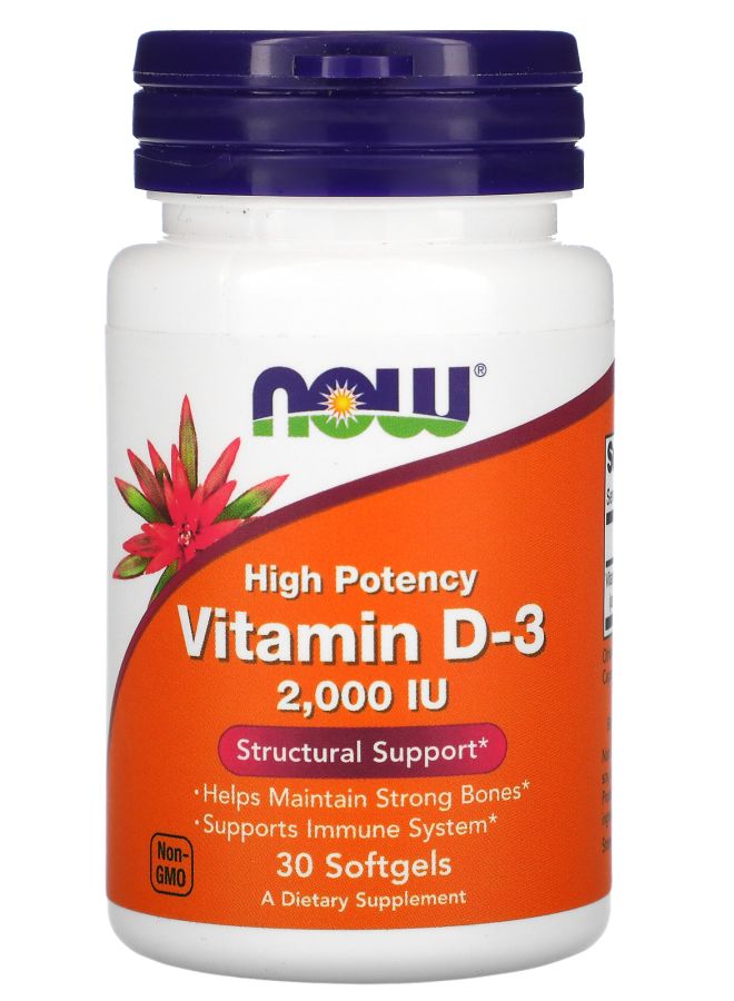 now Vitamin D-3 2000 IU 30 Softgels