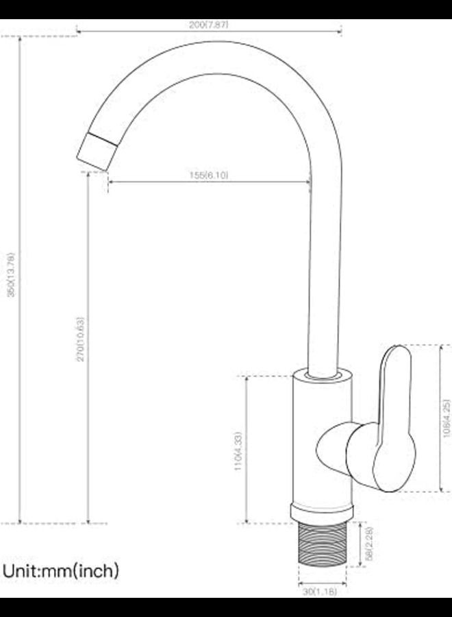 ABBASALI Kitchen Sink Stainless Steel 100 X 50 With Sink Mixer Heavy Duty - Image 2