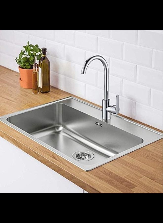 ABBASALI Kitchen Sink Stainless Steel 100 X 50 With Sink Mixer Heavy Duty - Image 3