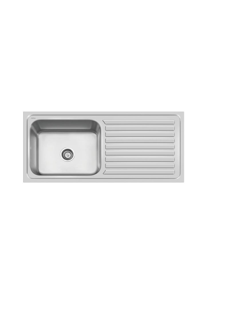 ABBASALI Kitchen Sink Stainless Steel 100 X 50 With Sink Mixer Heavy Duty - Image 4