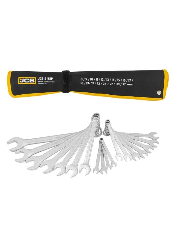 JCB Set of 18 combination wrenches (8-
19, 21, 22, 24, 27, 30, 32 mm), on a 
blade - Image 2
