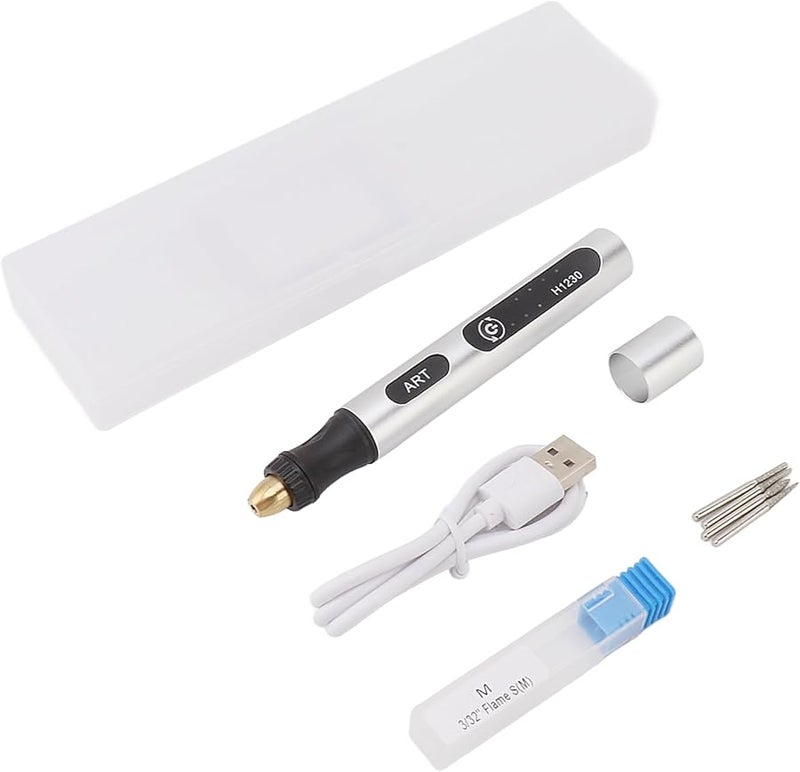 USB Rechargeable Cordless Engraving Tool 4 2V 300mAh Variable Speed For Metal Glass Wood - Image 1