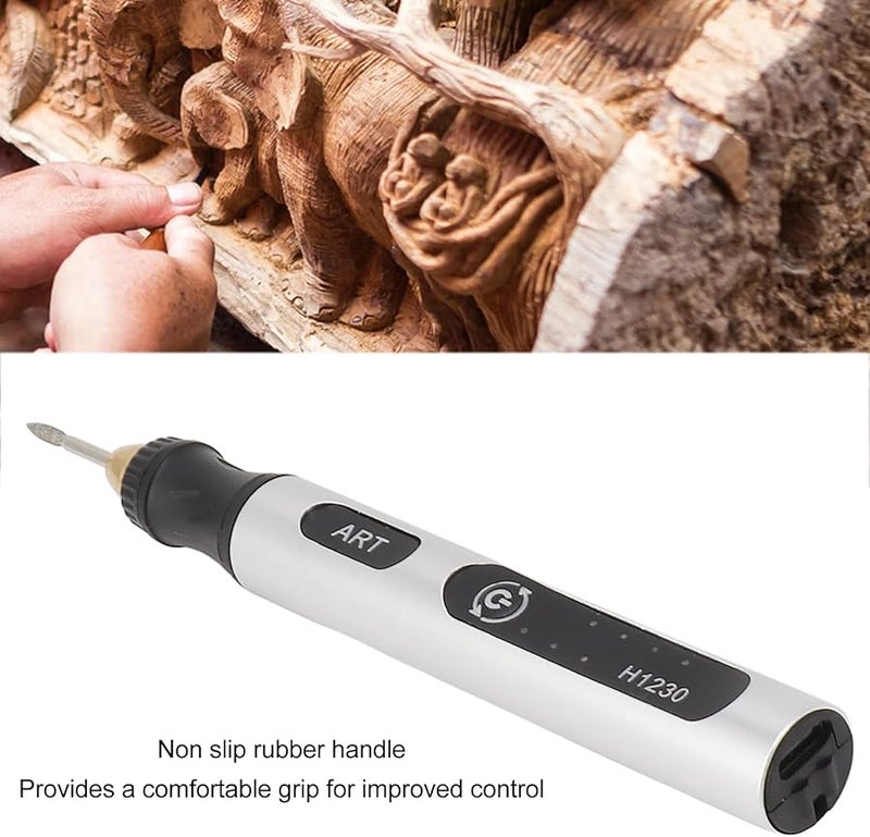 USB Rechargeable Cordless Engraving Tool 4 2V 300mAh Variable Speed For Metal Glass Wood - Image 3