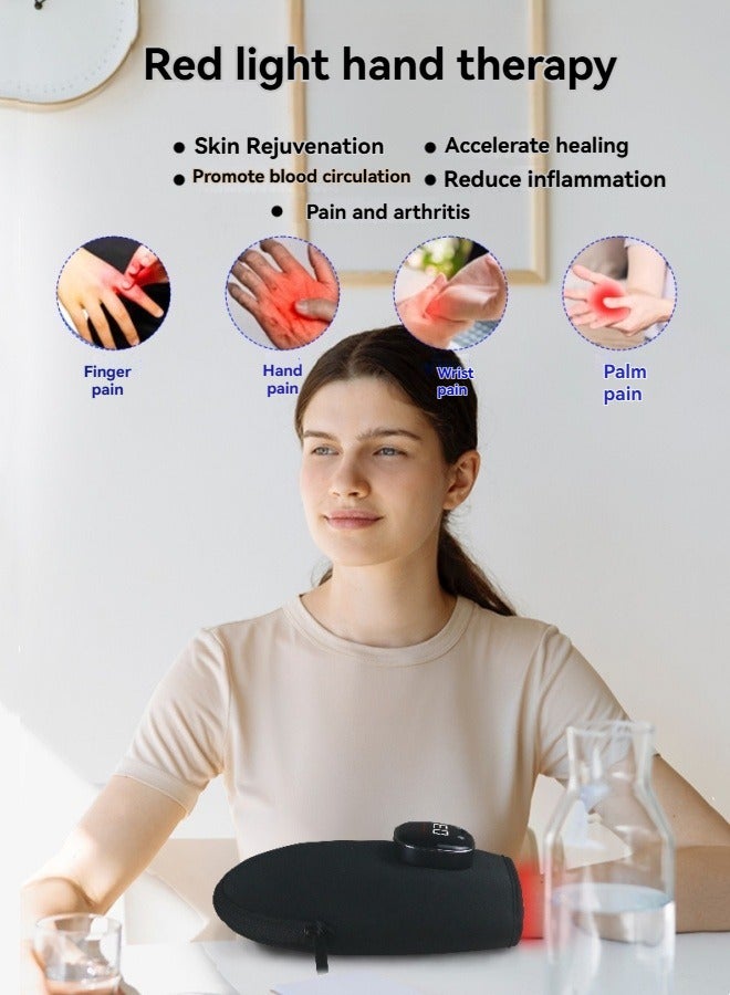 Generic Wireless red light therapy gloves electric heating infrared hand pain relief gloves hand and wrist strain repair / whitening hand skin red light gloves  - Image 1