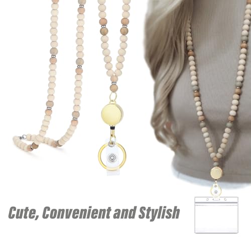 SAM & LORI Lanyards for Id Badges Teacher Lanyard With Id Holder Retractable Lanyards Beaded Cute Key Chain Keychain Women Cruise Ship Cards - Image 3
