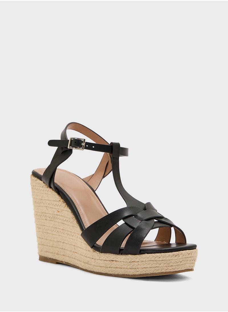 Truffle High Heel Ankle Strap Wedge Sandal  - Image 2