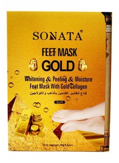 Sonata Peeling Foot Mask With Gold And Collagen Extract 