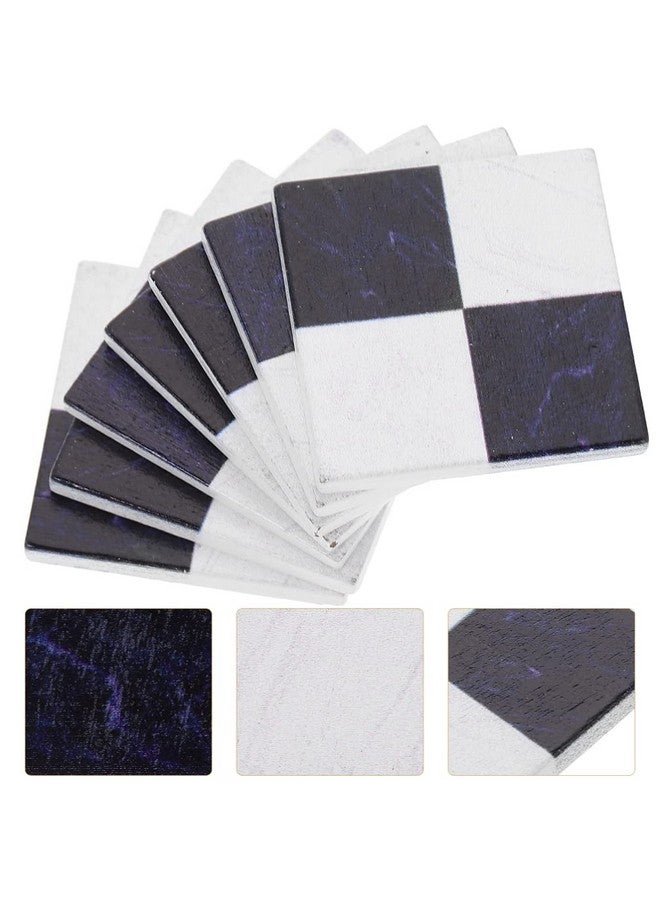 Toddmomy 27Pcs Dollhouse Black White Spanish Mosaic Floor Tile Sheet Miniature Flooring Wallpaper For Miniature Dollhouse Accessories Photo Props - Image 3