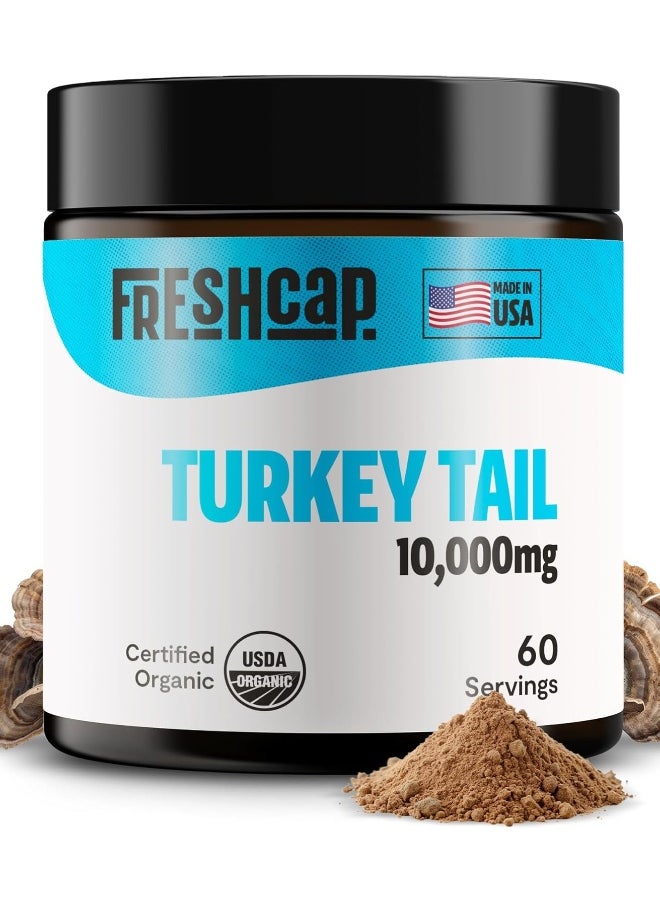 FreshCap Mushrooms - FreshCap Mushrooms SHIELD - Turkey Tail Extract Powder - USDA Organic - 60 g - Supplement - Immune Protection - Image 1
