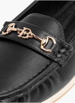 Flora Bella By Shoexpress Women Solid Buckle Accent Slip-On Loafers  - Image 4