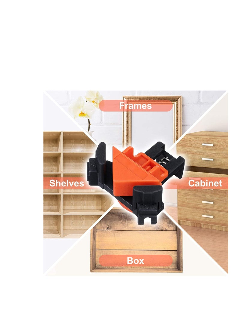 SYOSI Corner Clamps 90 Degree Angle Clamps 4Pcs Adjustable 90 Degree Clamps for Woodworking Right Angle Clamp Multifunctional Single Handle Spring Loaded Swing Clip Fixer - Image 2