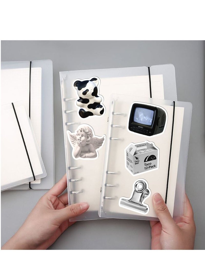 In Air 61 black and white minimalist style stickers, laptop water cup, ledger, phone case decoration, waterproof DIY stickers - Image 3