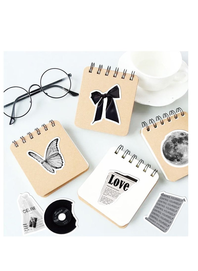 In Air 61 black and white minimalist style stickers, laptop water cup, ledger, phone case decoration, waterproof DIY stickers - Image 4