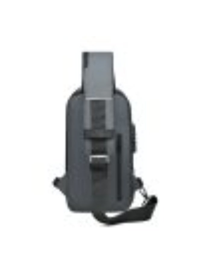 Anti theft Crossbody Sling Bag Waterproof Chest Daypack with USB Charging for Men – Black x Gold - Image 5