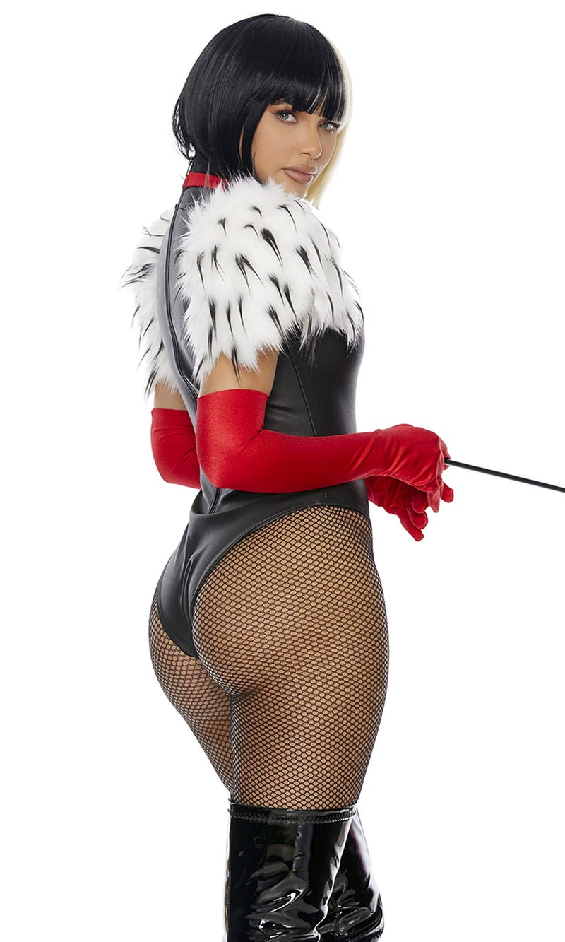 Forplay Womens 3pc. Movie Villain Character Adult Sized Costumes, Black White, Medium/Large US - Image 2