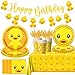 Dydamud Rubber Duck Party SuppliesHappy Birthday Duckie Tableware Set Duck Plates Yellow Baby Shower Napkins Cups for Waddle It Be Gender Reveal PartyOne Lucky Duck Birthday Decorations - Image 3