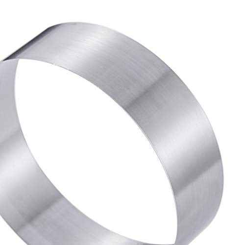 Maykito Large Round Cake Ring Set-4/6/8 Inch Biscuit Cutter Stainless Steel Circle Pancake Mold English Muffin Ring - Image 5