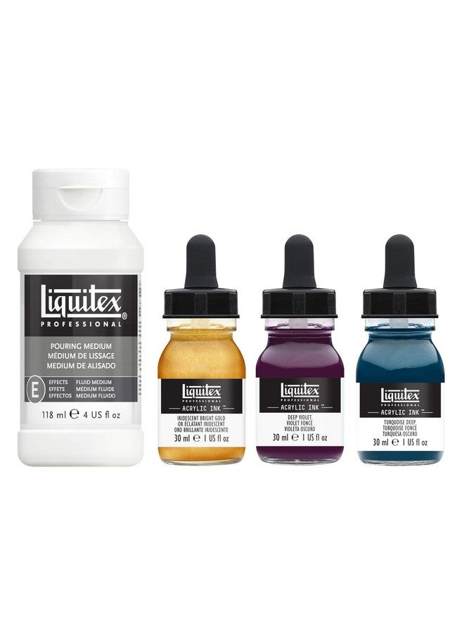 Liquitex Professional Acrylic Ink 1 Oz (30Ml) Pouring Technique Deep Colors Set Of 4 - Image 3