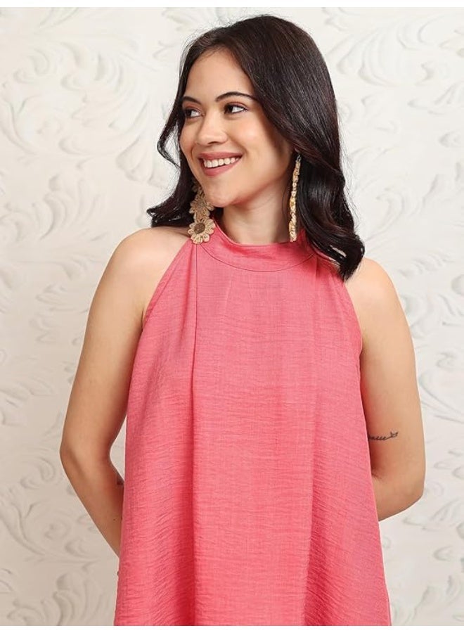 Vishudh Women's Co-ord Set | Trendy Matching Set for Casual & Chic Looks | Stylish Top & Bottom Co-ord for Women  CORAL  XL - Image 4