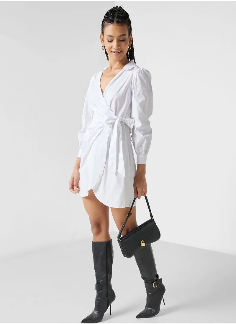 Miss Selfridge Tie Detail Shirt Dress