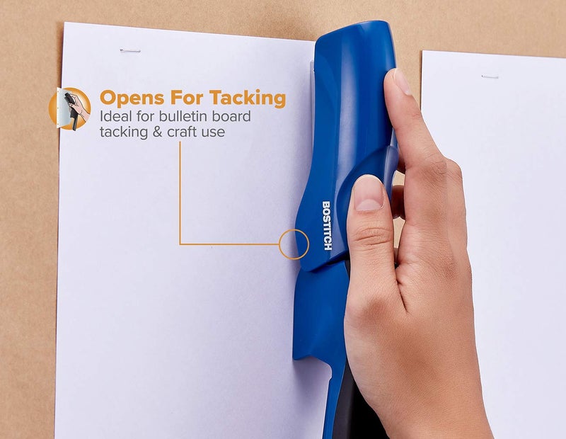 Bostitch Office Heavy Duty Stapler, 40 Sheet Capacity, No Jam, Half Strip, Fits into the Palm of Your Hand, For Classroom, Office or Desk, Navy Blue - Image 5