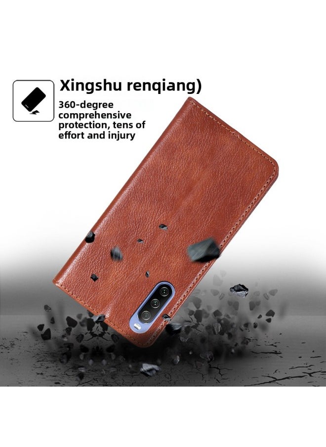 Generic - For SonyFor SonyXZ3 Card Magnetic Suction Phone Case Xperia 1 V Leather Case Card L4 Phone Case-Color:Rose Gold-Applicable Model:For SonyXperia ACE III - Image 1