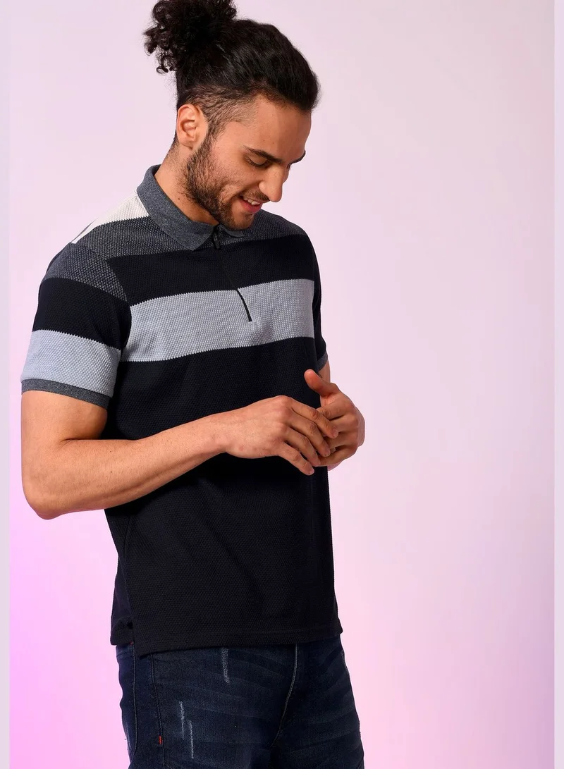 Campus Sutra Color block T-shirt