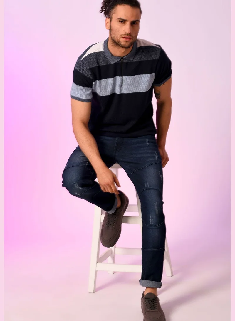 Campus Sutra Color block T-shirt