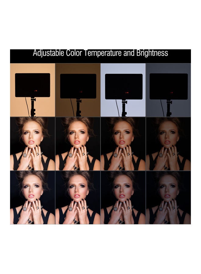 إسكدنيا مصباح LED للتصوير الفوتوغرافي مع محول للتيارين المتردد / والمستمر أبيض - Image 5