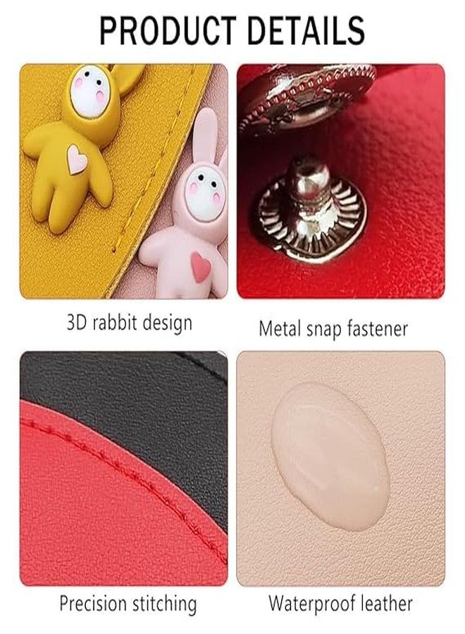 Aldea 4-Pcs Car Key Case - Cute PU Leather Key Holder Pouch, Large Capacity Pull-Out Car Keychain Bag Sleeve - Image 3