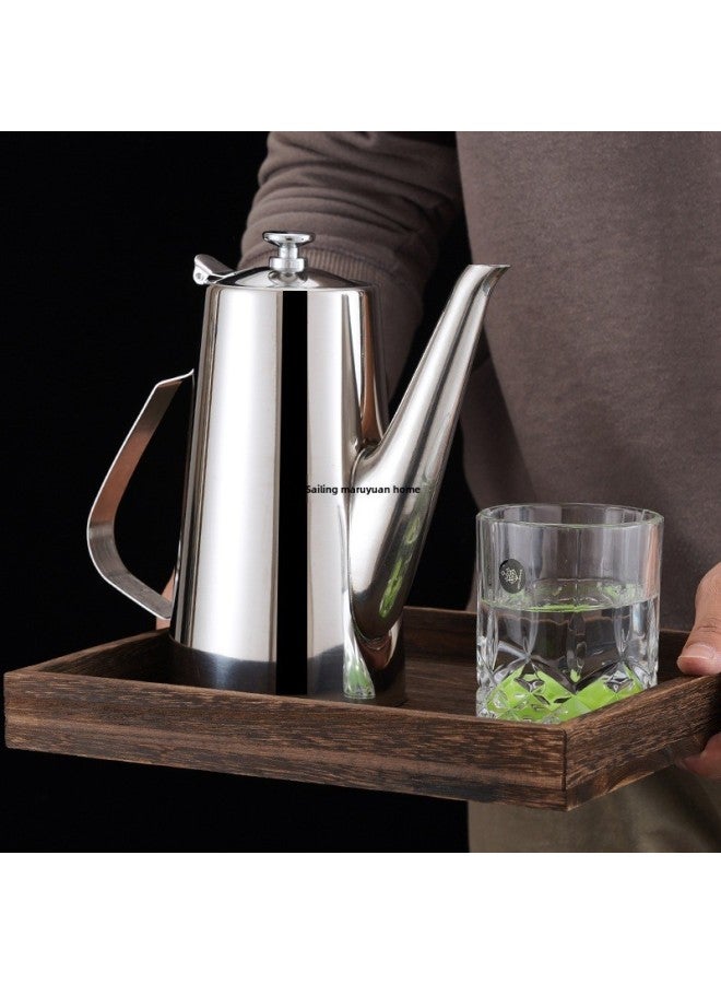 Thickened Stainless Steel Cold Water Kettle For Restaurant And Hotel Large Capacity Hot Pot With Soup Pot For Restaurant And Tea Pot-Capacity:1.5l Extra Thick Short-mouth Pot - Image 4