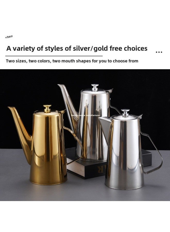 Thickened Stainless Steel Cold Water Kettle For Restaurant And Hotel Large Capacity Hot Pot With Soup Pot For Restaurant And Tea Pot-Capacity:1.5l Extra Thick Short-mouth Pot - Image 2