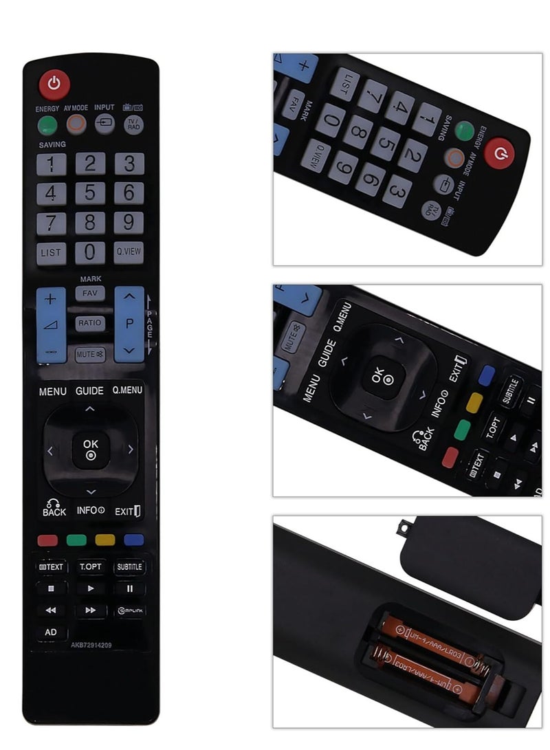 PopZa LG Universal Remote Control for Smart TV 3D TV with Ratio Button, Replaces Models AKB75095309, AKB73615303, AKB72914293, AKB76756504, AKB72915231, AKB73615362, AKB73615300, AKB73615397 with Battery - Image 3