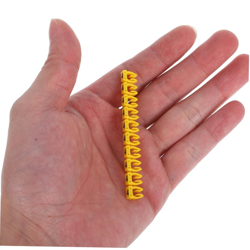 VOSAREA 100pcs Electrical Wire Labels Coded Clip Cable Tags 2x1.5x0.5cm - Image 5