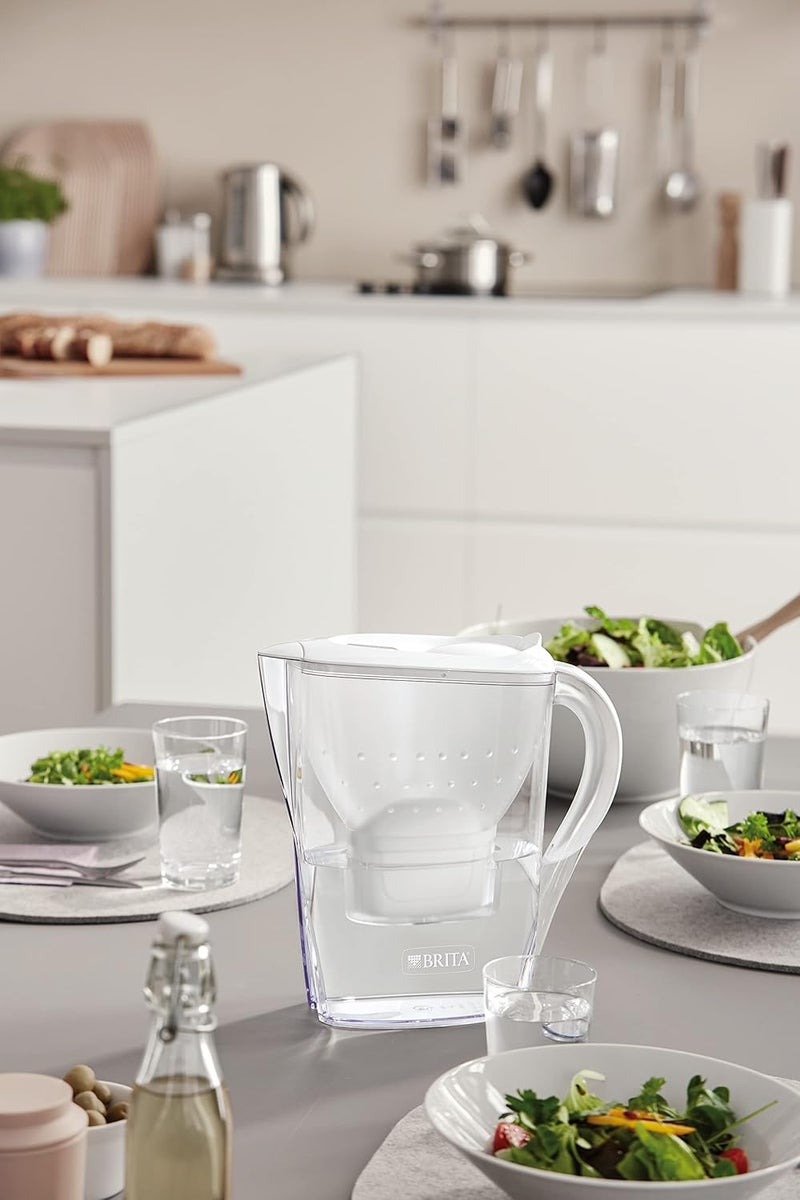 BRITA Marella fridge water filter jug for reduction of chlorine, limescale and impurities, Includes 1 x MAXTRA+ filter cartridges, 2.4 L -White - Image 4