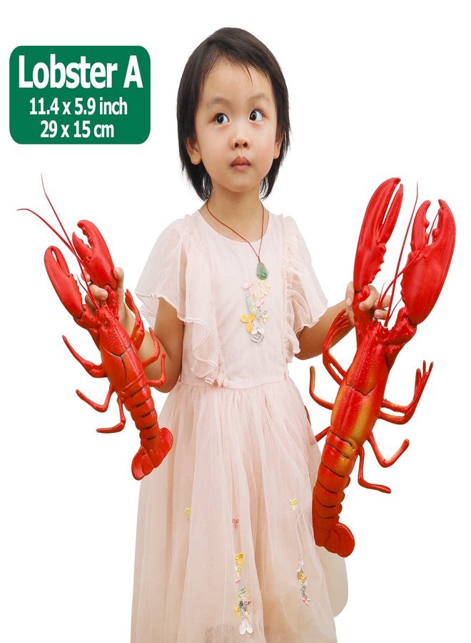 Gresorth 11.4 Inch Big Fake Lobster Decoration Lifelike Artificial Marine Model Realistic Plastic Animal Ornament Desktop Home Party Display Kids Toy - 1 PCS - Image 3
