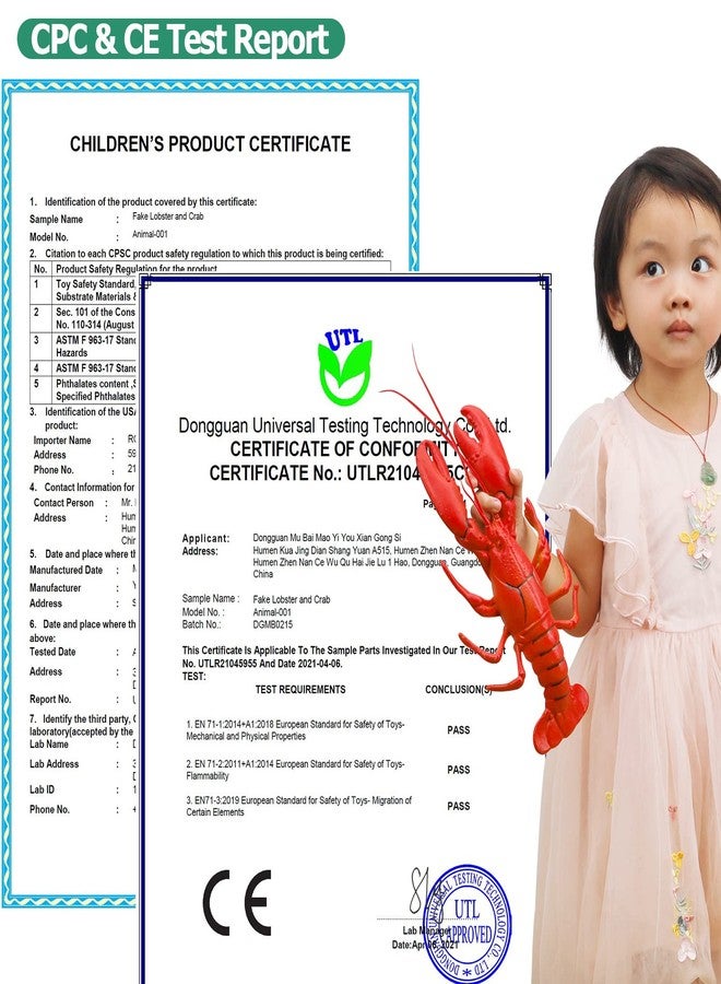 Gresorth 11.4 Inch Big Fake Lobster Decoration Lifelike Artificial Marine Model Realistic Plastic Animal Ornament Desktop Home Party Display Kids Toy - 1 PCS - Image 5