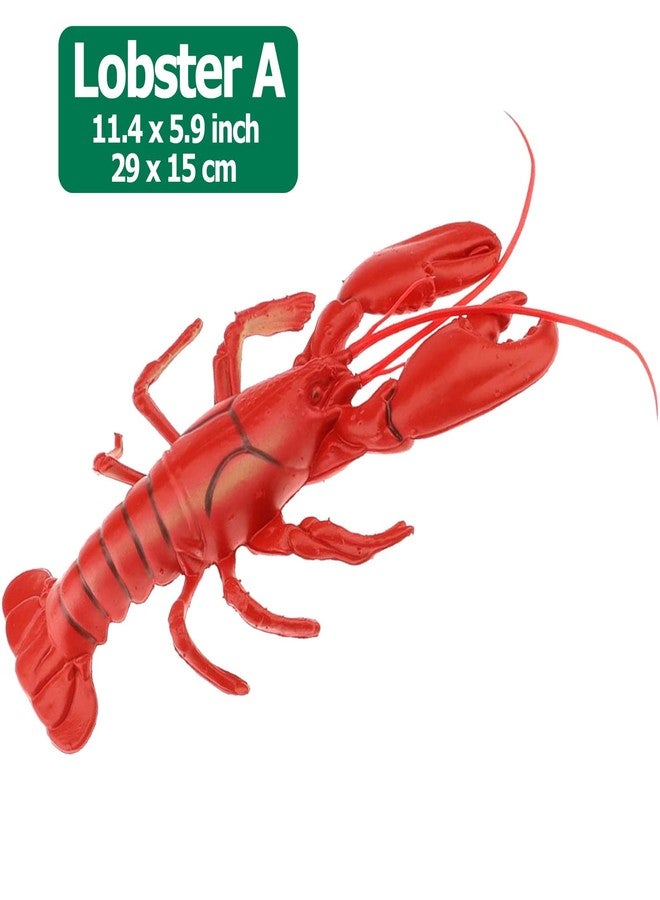Gresorth 11.4 Inch Big Fake Lobster Decoration Lifelike Artificial Marine Model Realistic Plastic Animal Ornament Desktop Home Party Display Kids Toy - 1 PCS - Image 2