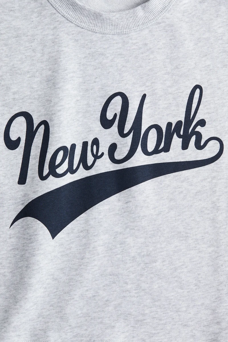 H&M Print-motif short top