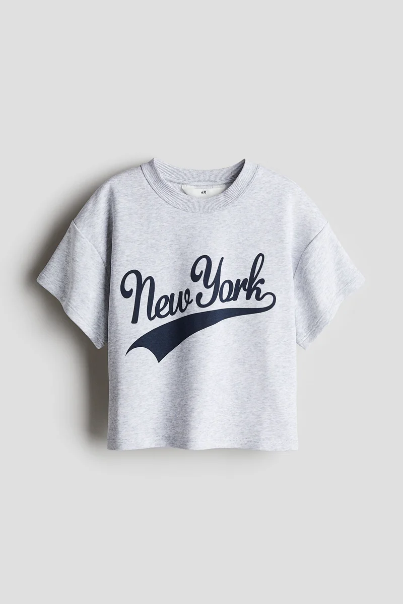 H&M Print-motif short top