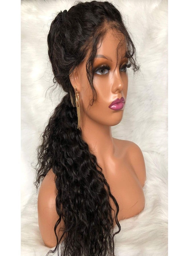 Voloria Realistic Female Mannequin Head with Shoulder Manikin PVC Head Bust Wig Head Stand with Makeup for Wigs Necklace Earrings Light Brown - Image 4