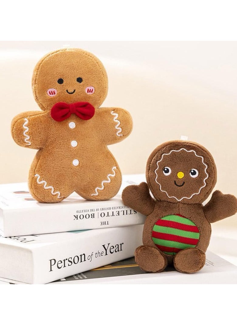 Generic Funny Christmas Gingerbread Man Keychain & Christmas Tree Plushie Toys -Perfect Christmas Decor Gifts for Friends, Families, Christmas Toys for Kids, Hanging on Handbag Charm Car Key for Women(1pc, tie or scarf)  - Image 1