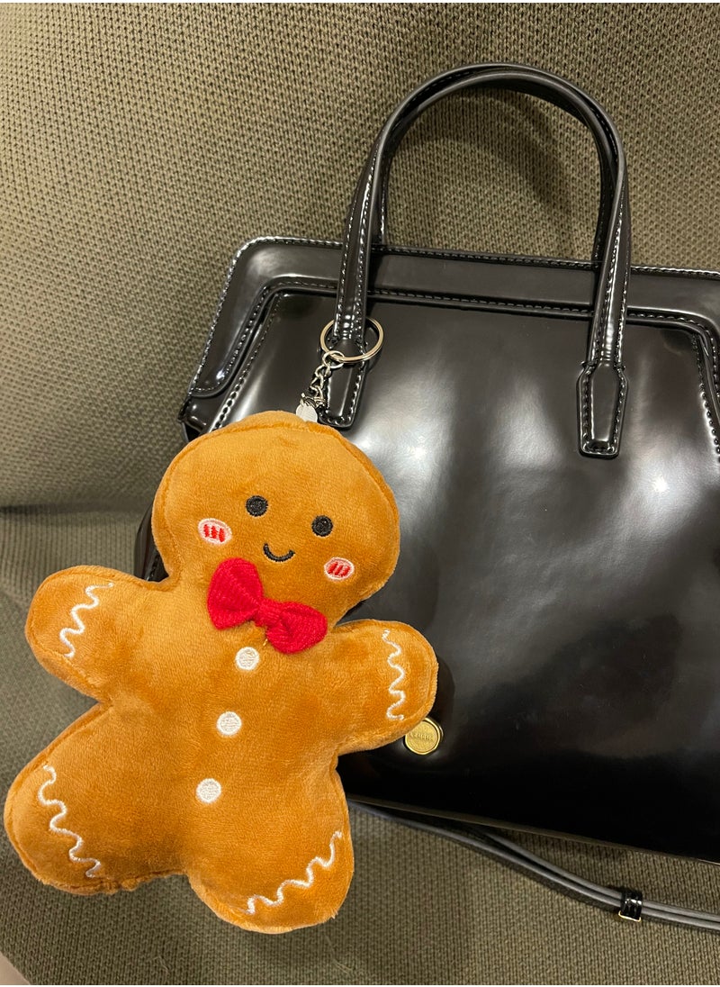Generic Funny Christmas Gingerbread Man Keychain & Christmas Tree Plushie Toys -Perfect Christmas Decor Gifts for Friends, Families, Christmas Toys for Kids, Hanging on Handbag Charm Car Key for Women(1pc, tie or scarf)  - Image 2