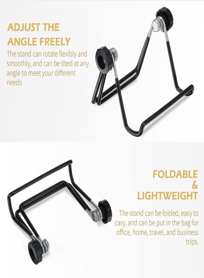 كينينج حامل كتب كينينج مكون من 24 قطعة، حوامل صور قابلة للطي للطاولات، حوامل معدنية مقاس 3.54 بوصة × 5.12 بوصة لعرض الصور، حامل لوحة تقطيع، حامل إطار أسطوانات (أسود) - Image 3