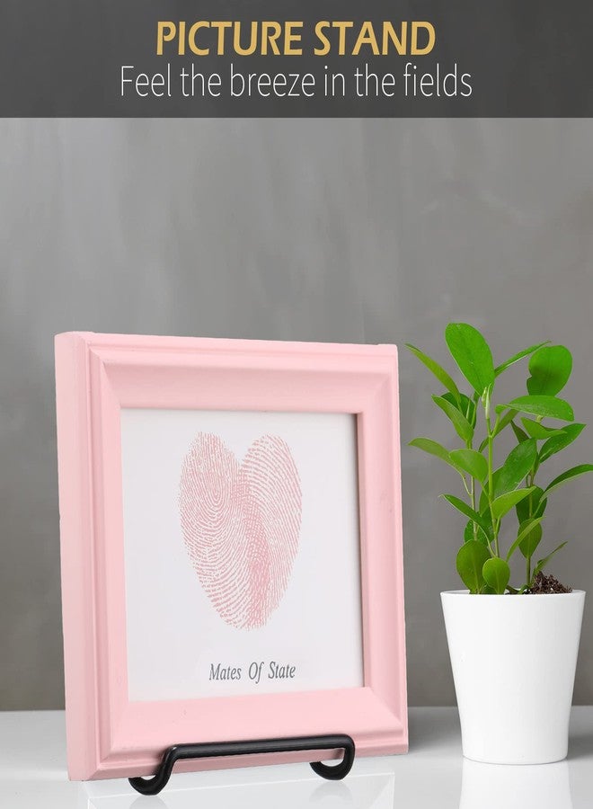 كينينج حامل كتب كينينج مكون من 24 قطعة، حوامل صور قابلة للطي للطاولات، حوامل معدنية مقاس 3.54 بوصة × 5.12 بوصة لعرض الصور، حامل لوحة تقطيع، حامل إطار أسطوانات (أسود) - Image 5